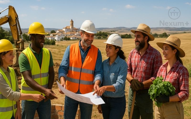 trabajadores campo Nexum Suma
